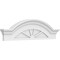 Ekena Millwork Segment Arch W/ Flankers 4 Spoke Architectural Grade PVC Pediment, 36"W x 10"H x 2-1/2"P PEDPS036X100SGF04 - alternate 1
